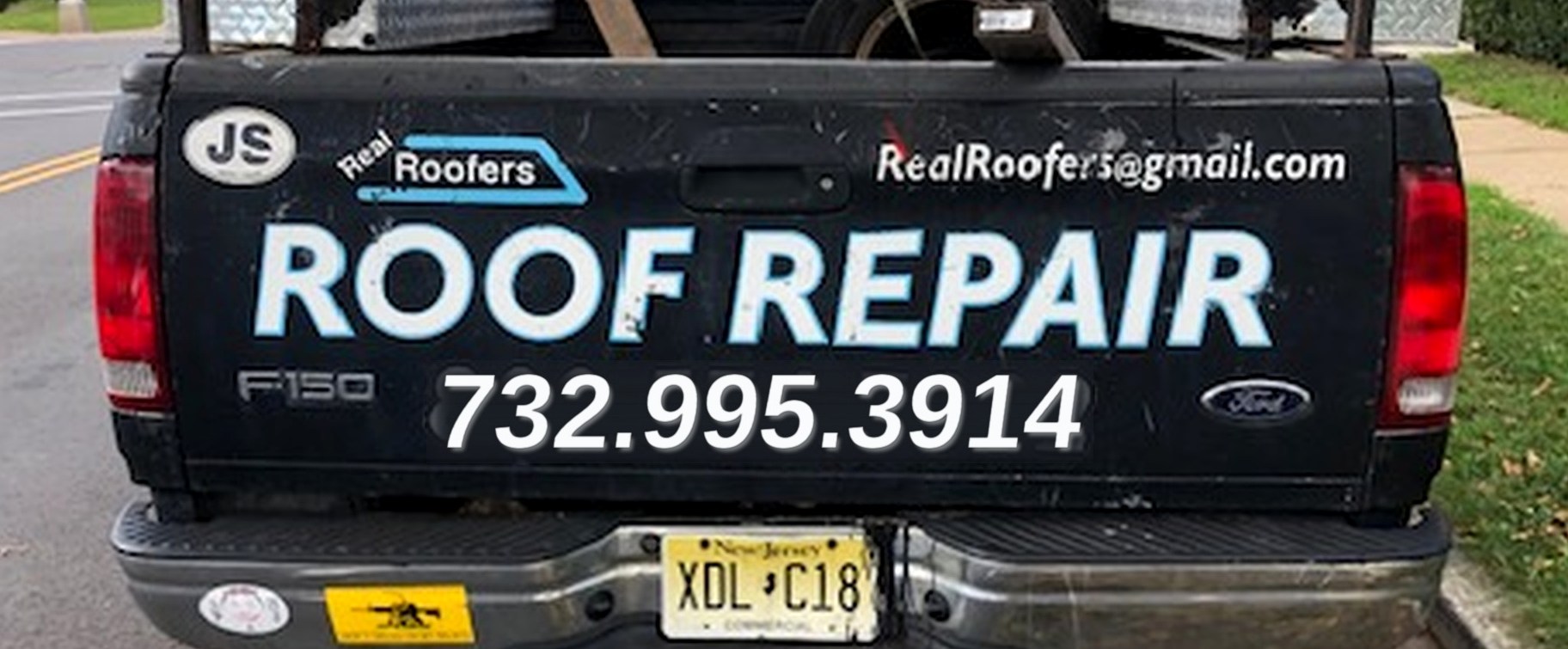 Real Roofers truck &mdash; ROOF REPAIR, 732.995.3914
